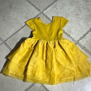 NWT Old Navy Girls 5T Yellow Tulle Layered Dress Princess Costume Play